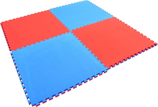 MDS Podele Puzzle de Gimnastică Pe Două Fețe Roșu/Albastru EVA 100x100x2cm Albastru/Rosu 100x100x2cm 1buc