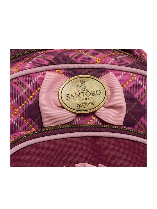 Santoro Cherry Blossom School Bag Backpack Kindergarten in Fuchsia color