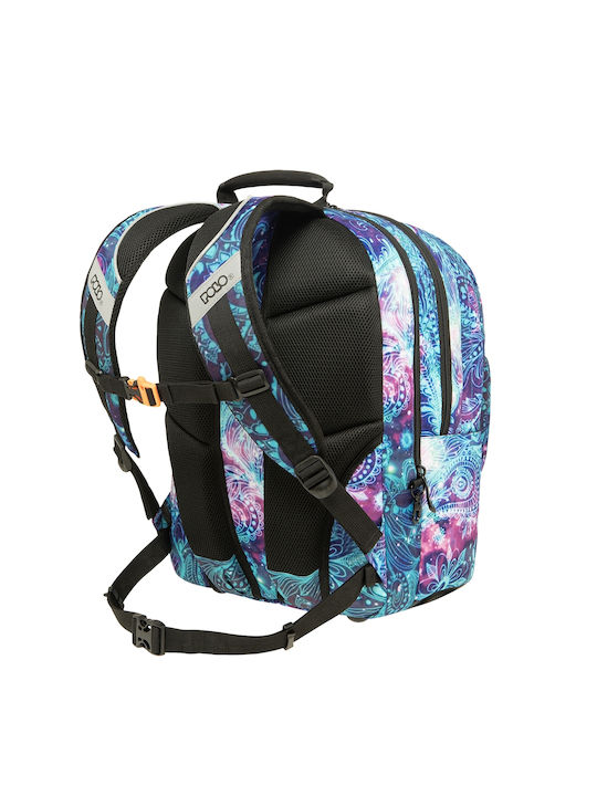 Polo Schulranzen Rucksack Junior High-High School in Blau Farbe 30Liter