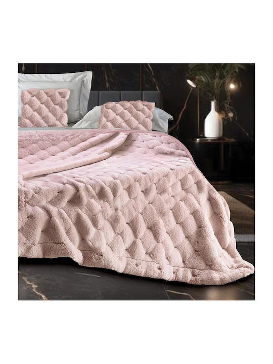 Makis Tselios Home Κουβερτοπάπλωμα Υπέρδιπλο 220x240εκ. Prada Light Pink 890 GSM