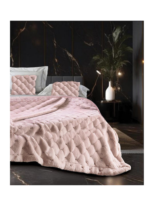 Makis Tselios Home Κουβερτοπάπλωμα Υπέρδιπλο 220x240εκ. Prada Light Pink 890 GSM