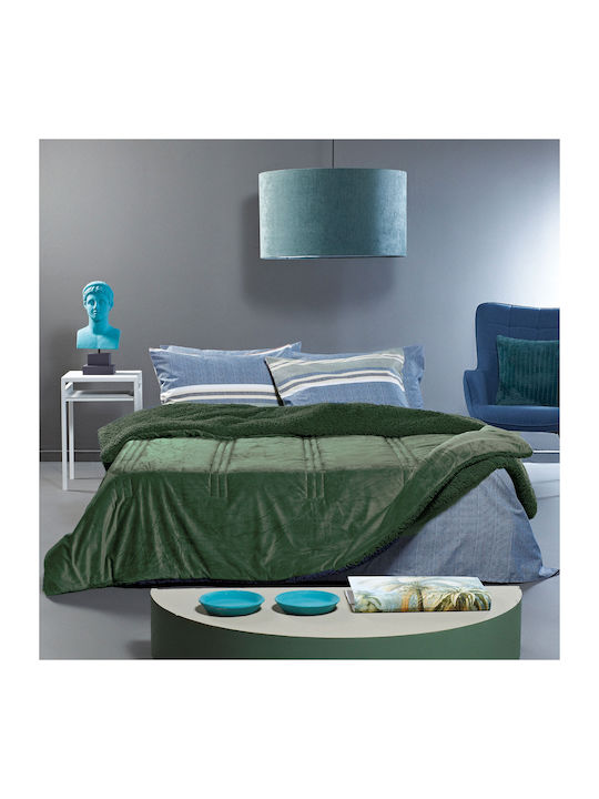 Kentia Κουβερτοπάπλωμα Υπέρδιπλο 220x240εκ. Notturno Πράσινο 730Gsm