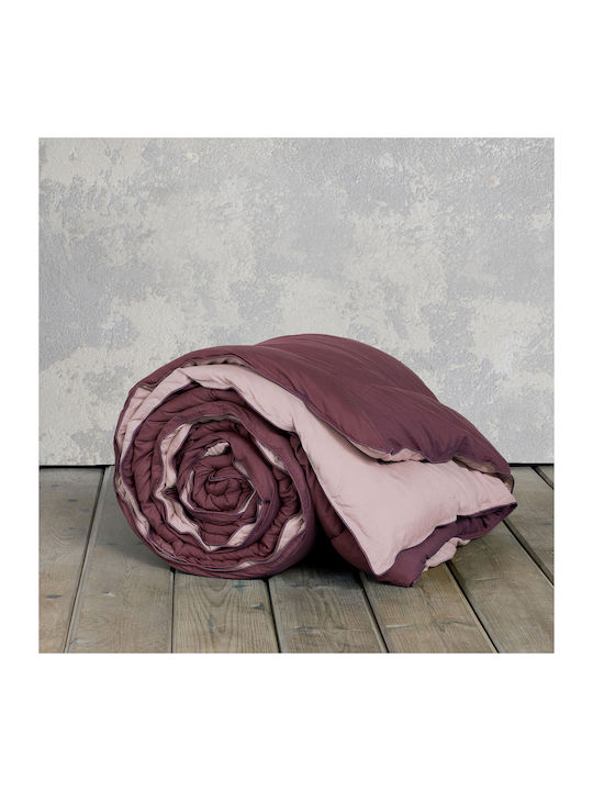 Nima Quilt Queen 220x240cm Abalone Burgundy