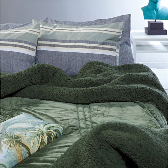 Kentia Bettbezug Einzelbett 160x220cm Notturno Grün 730 GSMGsm