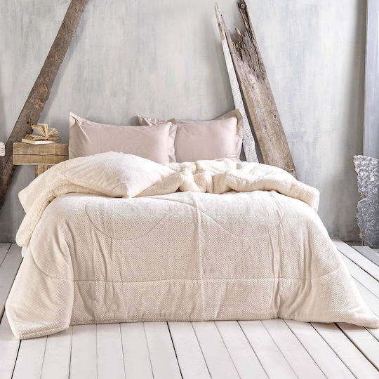 Rythmos Κουβερτοπάπλωμα Μονό 160x220εκ. Alvaro Beige 01 710 GSM