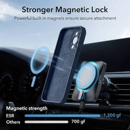 ESR Cloud Soft Halolock Back Cover Silicone Blue (iPhone 15 Pro)