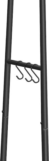 Entry Furniture with Shoe Rack Rustic Brown and Black 100x45x160cm