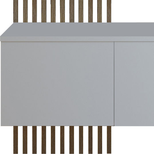 Entry Furniture White/silver 100x37x199.5cm
