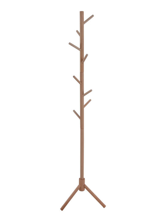 Wooden Coat Rack Brown 175cm