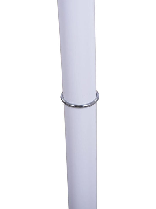 HomeMarkt Metallic Coat Rack White/ Natural 6 Positions Mercury 37x37x176cm