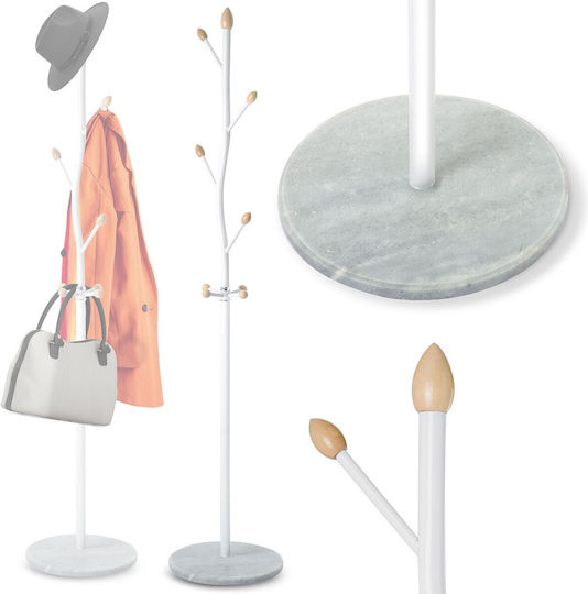 Metallic Coat Rack White Massido 178cm