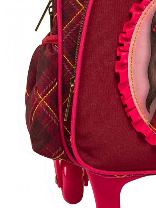 Santoro A Single Rose School Bag Trolley Kindergarten Red