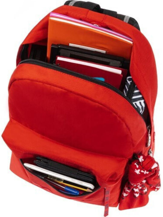 Polo Schulranzen Rucksack für Junior High-High School mit Flaschenhalter Rote 20lt 30 x 21 x 42cm 2024