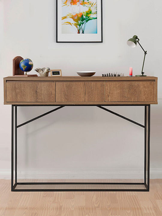 Amedeo Wooden Console Table Walnut L120xW36xH90cm