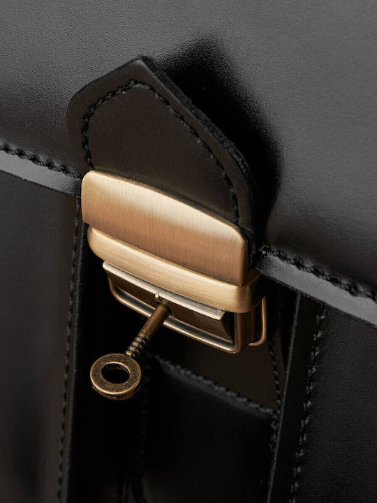 Leder Herrentasche Geldbörse Schwarz