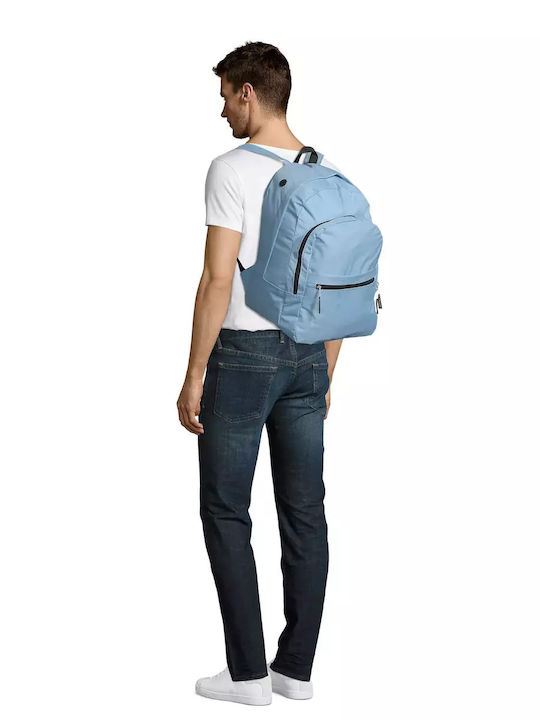 Sol's Express Blue School Bag Backpack Junior High-High School in Light Blue color