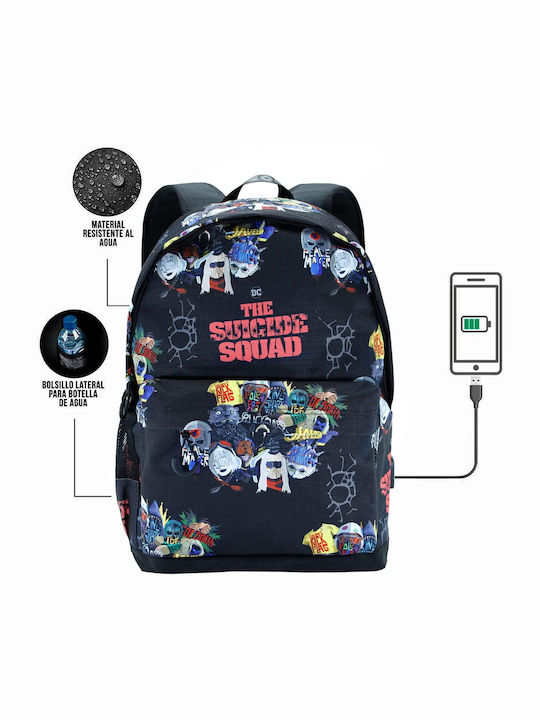 Karactermania Squad Schulranzen Rucksack Grundschule Mehrfarbig mit Flaschenhalter