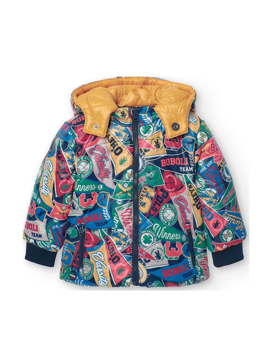 Kids' Casual Jacket Double Sided with Hood Multicolour