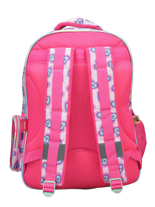 Gim Barbie Holographic School Backpack for Elementary with Water Bottle Holder Pink 27 Litres 35 x 20 x 46cm