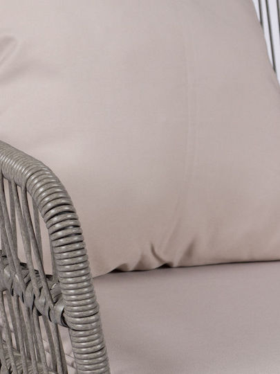 Set De sufragerie pentru exterior Amorgos Gri 4buc