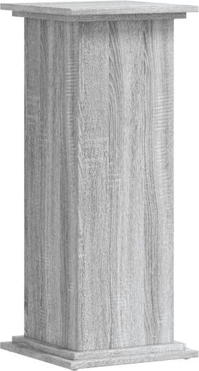 vidaXL Pflanzenständer Holz Grau 33cmx33cmx80cmcm.