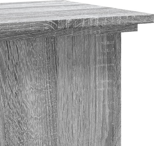 vidaXL Pflanzenständer Holz Grau 33cmx33cmx80cmcm.