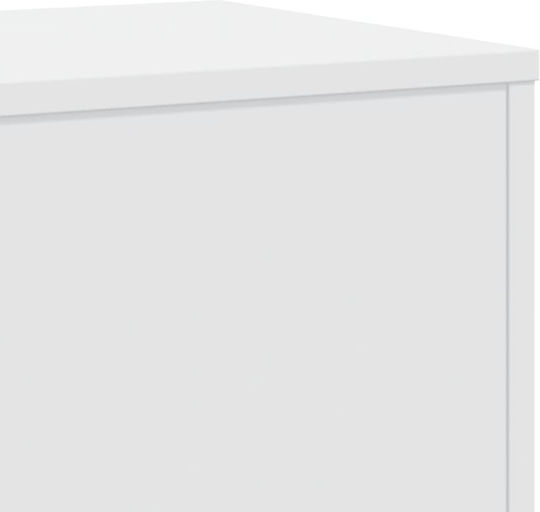 vidaXL Pflanzenständer Holz Weiß 33cmx33cmx100cmcm.