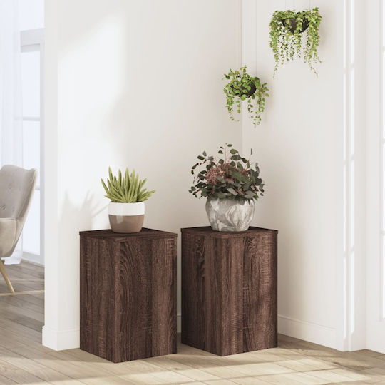 vidaXL Suporturi de plante Lemn Maro 30bucx30bucx50buccm. 2buc