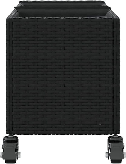 vidaXL Garden Set 3 Planters Plastic Black