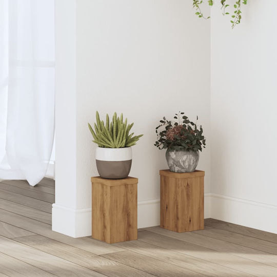 vidaXL Suporturi de plante Lemn Maro 10bucx10bucx18buccm. 2buc