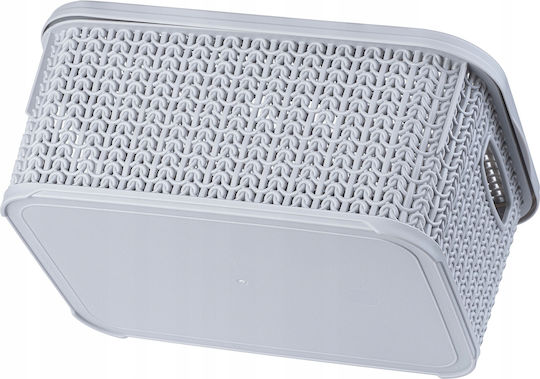 Kadax Plastic Cutie de Depozitare cu Capac Gri 6lt 1buc