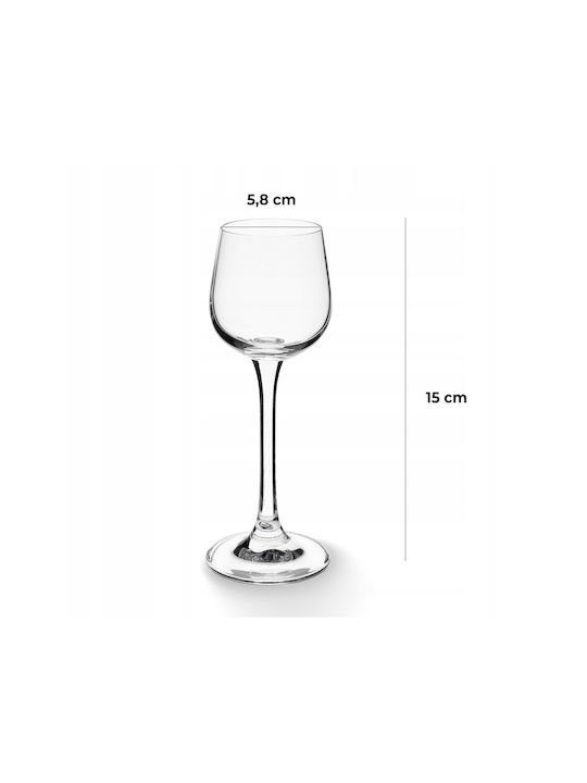 Kadax Set Gläser Likör/Ouzo aus Glas 60ml 6Stück