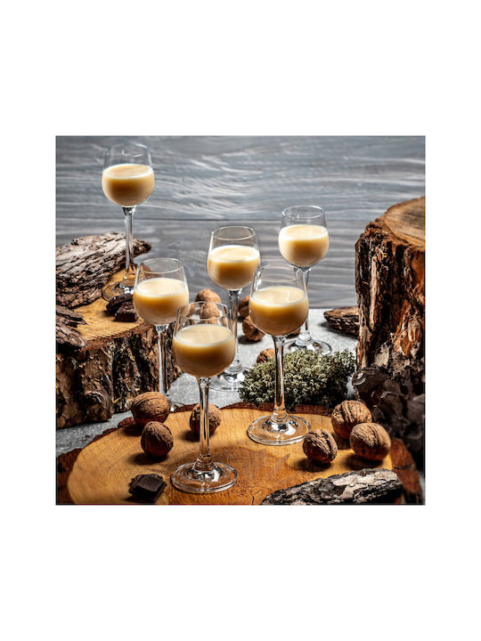 Kadax Set Gläser Likör/Ouzo aus Glas 60ml 6Stück