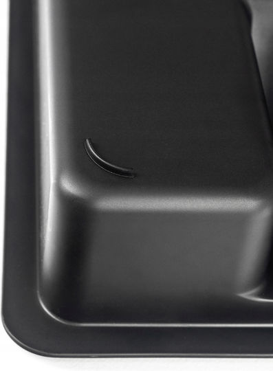 Kadax Besteckeinsatz für Schubladen Kunststoff 36x25x5,5 cm Schwarze