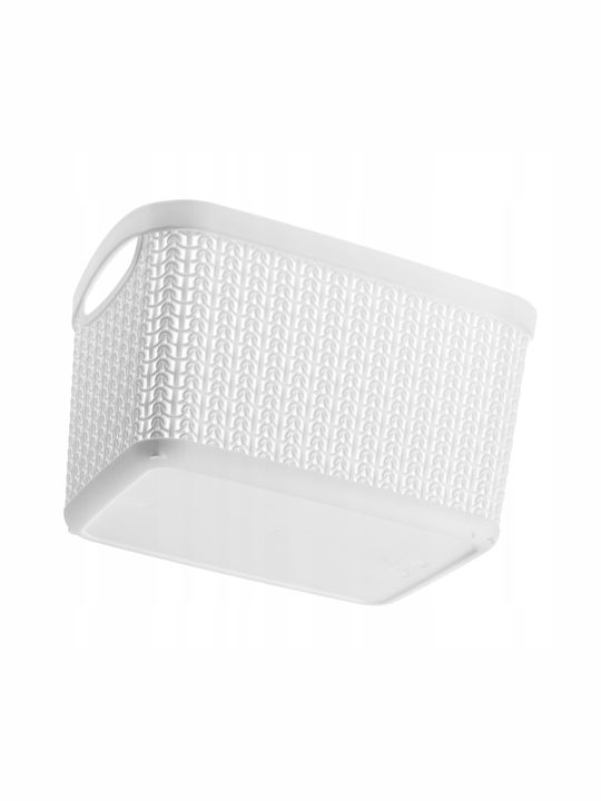 Kadax Storage Basket Plastic White 6.6lt 2pcs