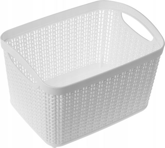 Kadax Coș de Depozitare Plastic Alb 6.6lt 2buc