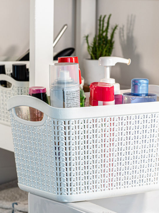 Kadax Storage Basket Plastic White 6.6lt 1pcs