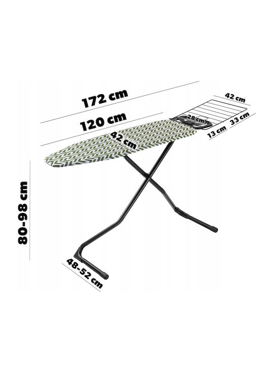 Kadax Ironing Board for Steam Iron Foldable 120x42cm