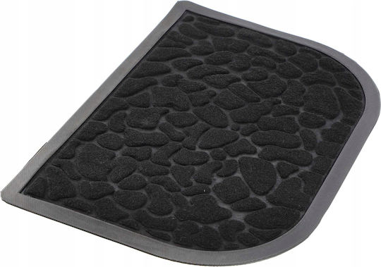 Kadax Covor de Intrare Semicircular din Cauciuc Bej 60x40buc