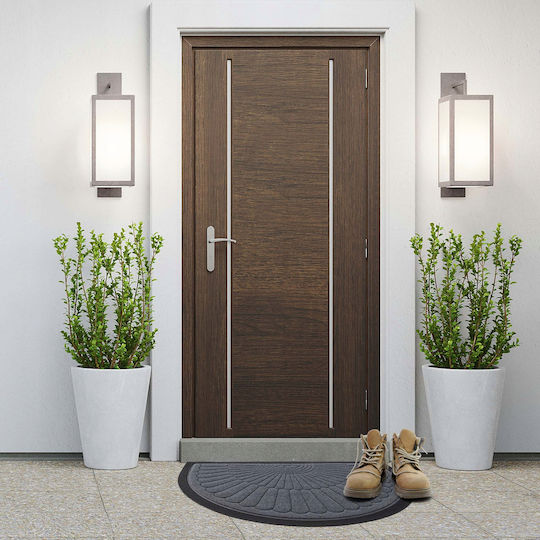 Kadax Entrance Mat Semicircular made of Rubber Beige 60x40cm