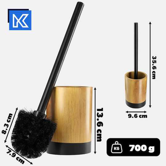 Kadax Kadax Badezimmerzubehör-Set Hölzernes Schwarzes