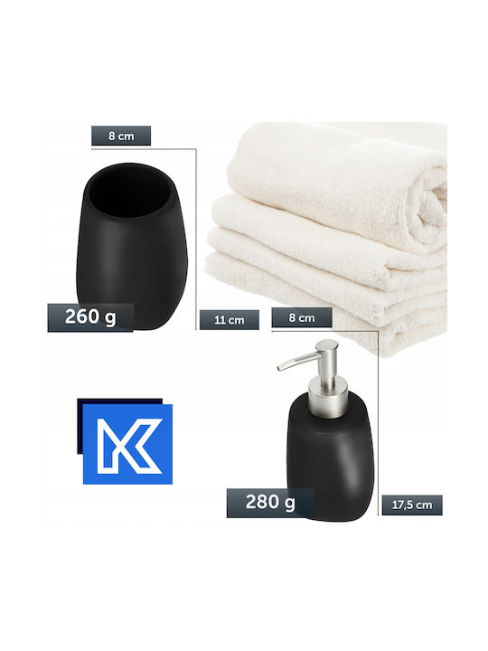 Kadax Kadax Badezimmerzubehör-Set Keramik Schwarz