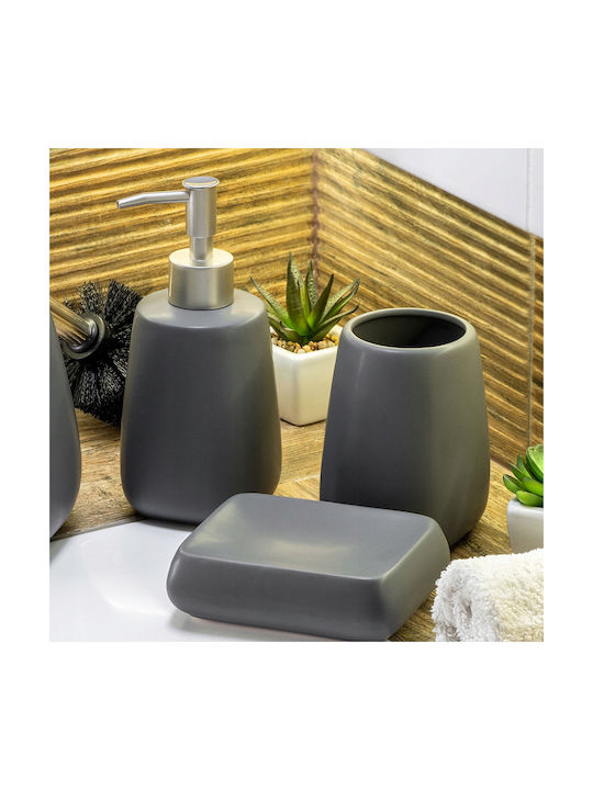 Kadax Kadax Ceramic Gray Bathroom Accessory Set