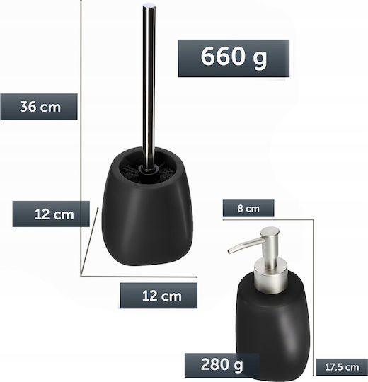 Kadax Kadax Badezimmerzubehör-Set Keramik Schwarz