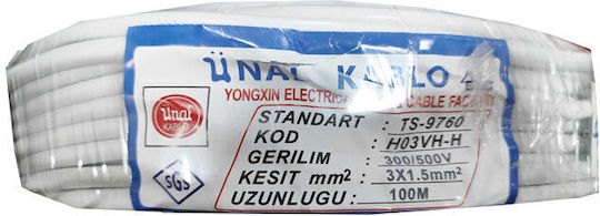 Power Cable 300/500v 100m 3x1.5mm²