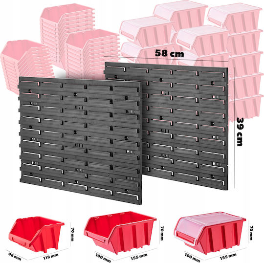Kadax Werkstatt Tafel Wandregal 58x78 50 Stücke