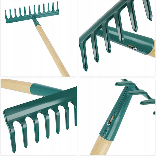 Kadax 143741 Furcă de grădină Greblă pentru gazon cu mâner
