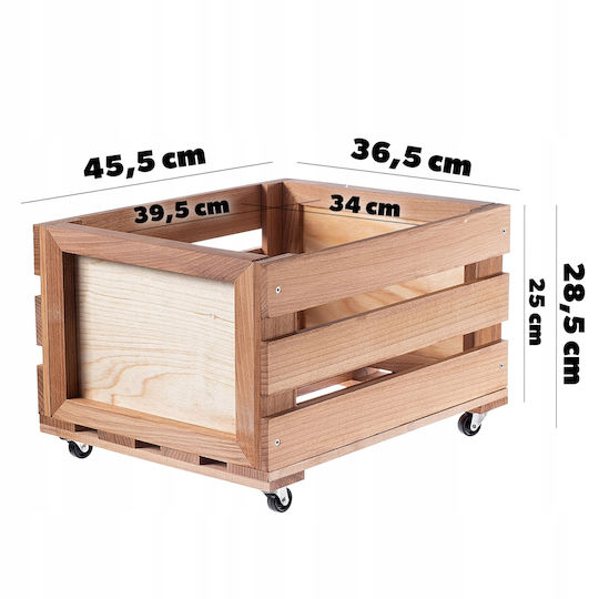 Kadax Vinyl Record Storage Box 45x28cm Vinyl Container Wheels
