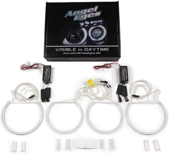 Car Headlight Angel Eyes Rings 12V BMW E46 White Color 4pcs