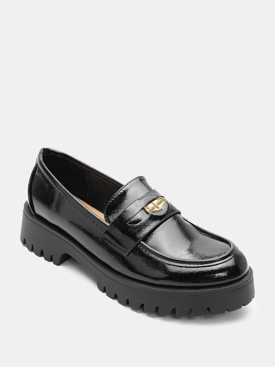 Mocasini decorativi 4296659-negru-piele lacuită